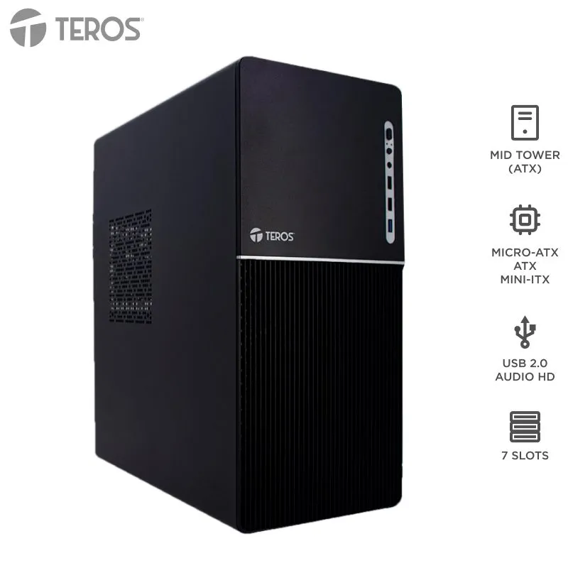 Case TEROS TE-1037S E-ATX/ATX con Fuente 250W