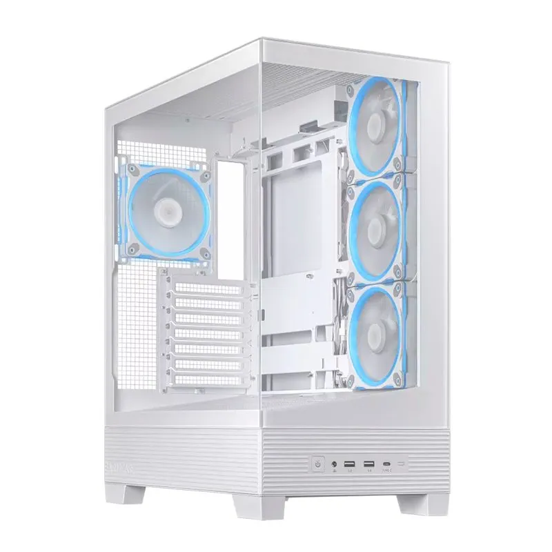 Case ASUS A31 PLUS Blanco ATX Vidrio Templado 4 Ventiladores ARGB