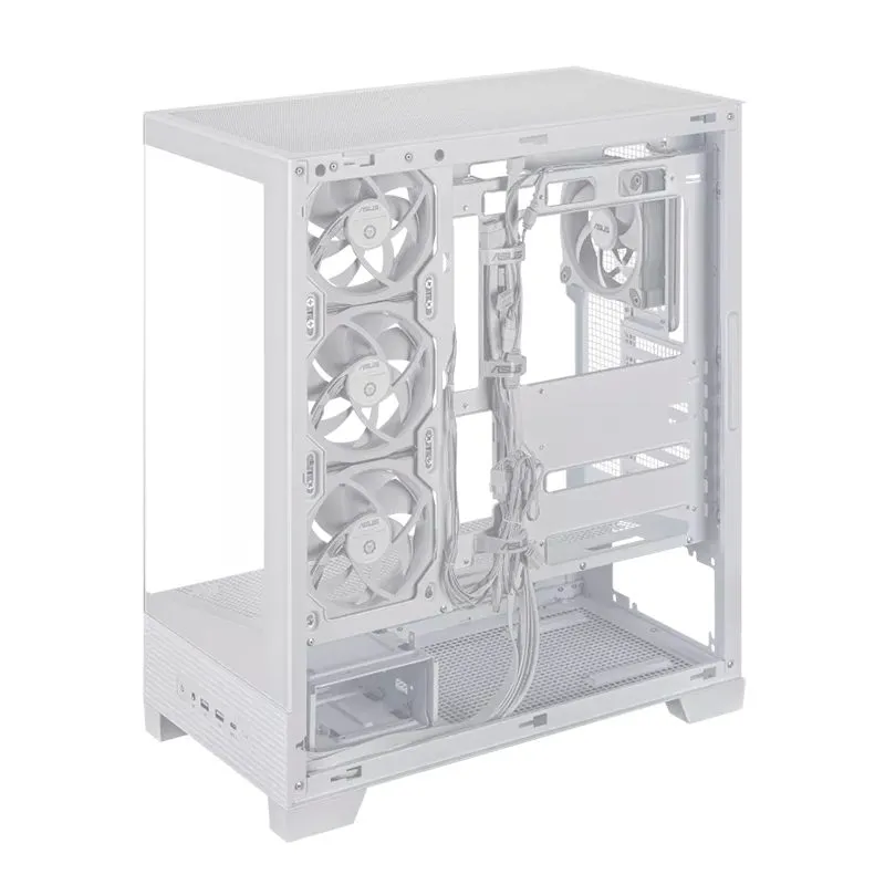 Case ASUS A31 PLUS Blanco ATX Vidrio Templado 4 Ventiladores ARGB — foto 4