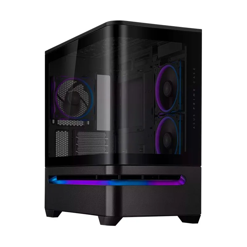 Case ASUS Prime AP202 ARGB Negro Micro-ATX Vidrio Templado 3 Ventiladores ARGB