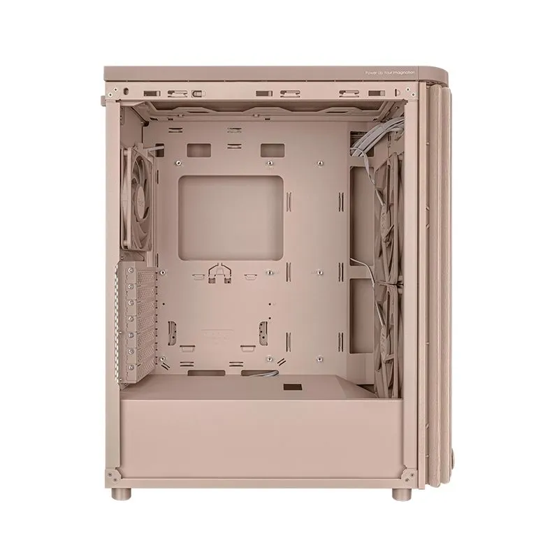 Case ASUS ProArt PA401 Wood Edition Beige ATX Vidrio Templado 3 Ventiladores — foto 3