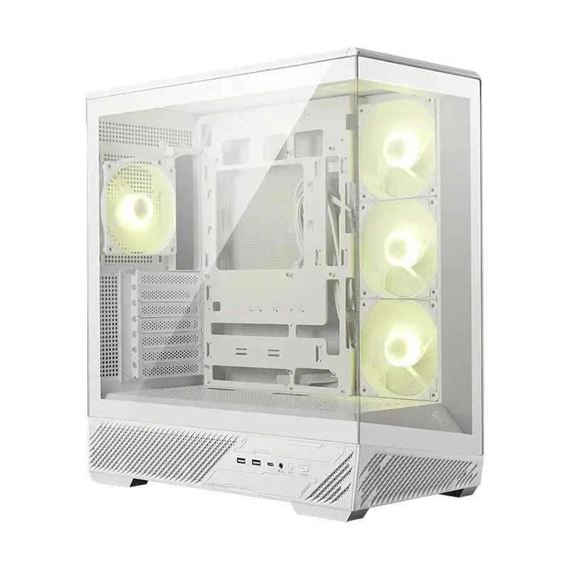 Case MSI MAG PANO 130R PZ Blanco ATX Vidrio Templado 4 Ventiladores ARGB