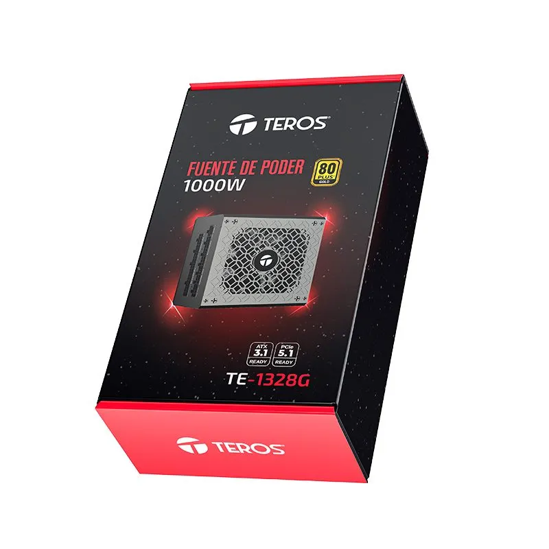 Fuente de Poder TEROS TE-1328G 1000W 80 Plus Gold Modular — foto 8