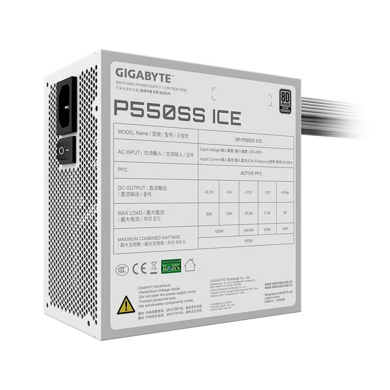 Fuente de Poder Gigabyte P550SS ICE 550W 80 Plus Silver ATX — foto 3