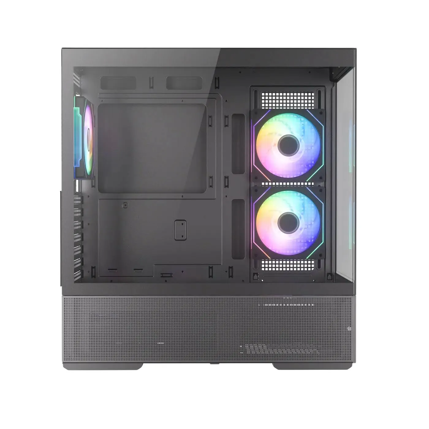 Case Halion Crystal 706B Micro-ATX Vidrio Templado 5 Ventiladores ARGB — foto 2
