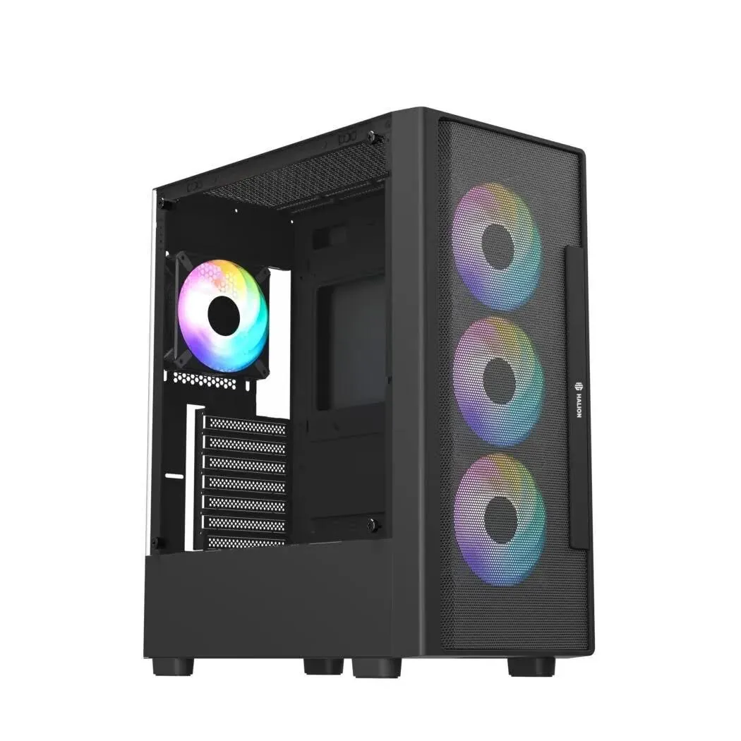 Case Halion Triton C02 E-ATX Vidrio Templado 4 Ventiladores ARGB — foto 3