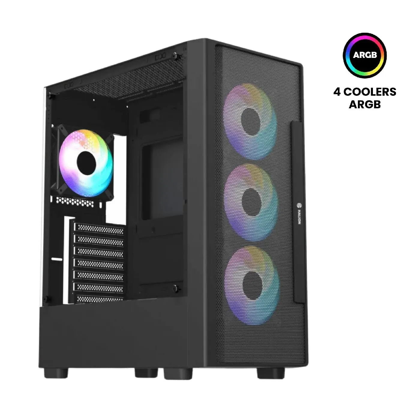 Case Halion Triton C02 E-ATX Vidrio Templado 4 Ventiladores ARGB