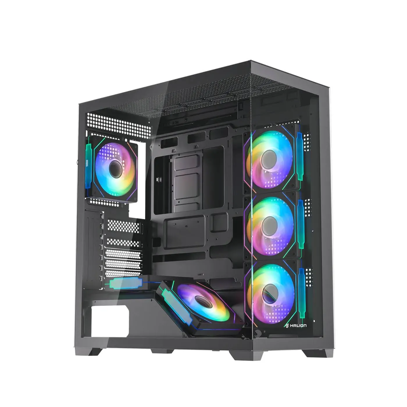 Case Halion Saturno M05 ATX Vidrio Templado 3 Ventiladores ARGB — foto 2