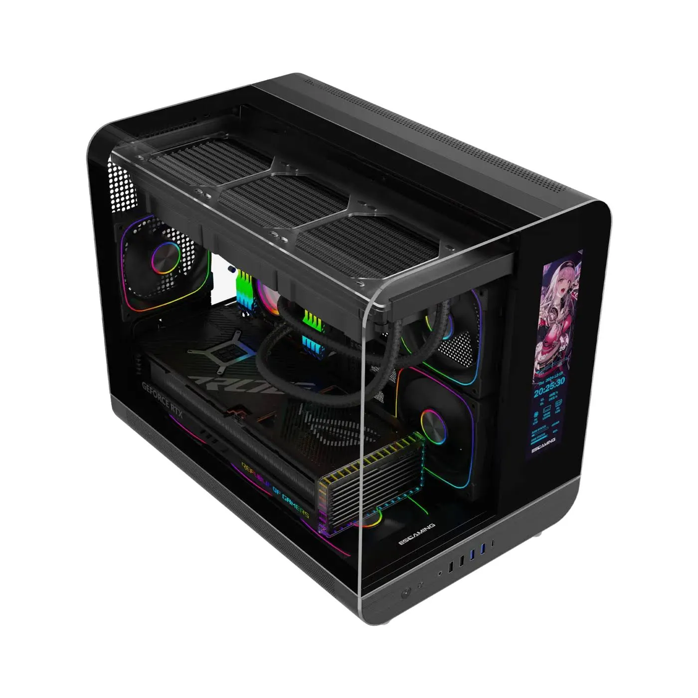 Case Esgaming Aircraft 007 Micro-ATX 3 Ventiladores ARGB — foto 3