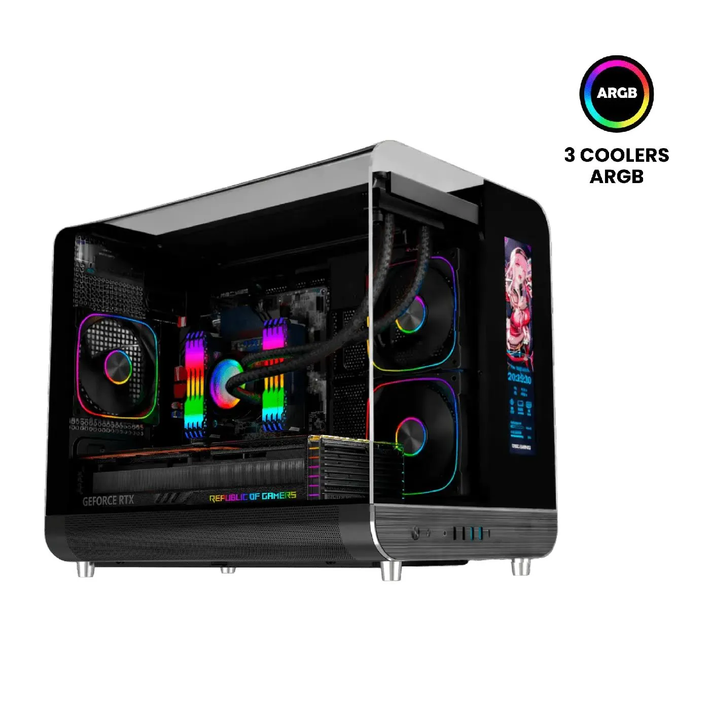 Case Esgaming Aircraft 007 Micro-ATX 3 Ventiladores ARGB