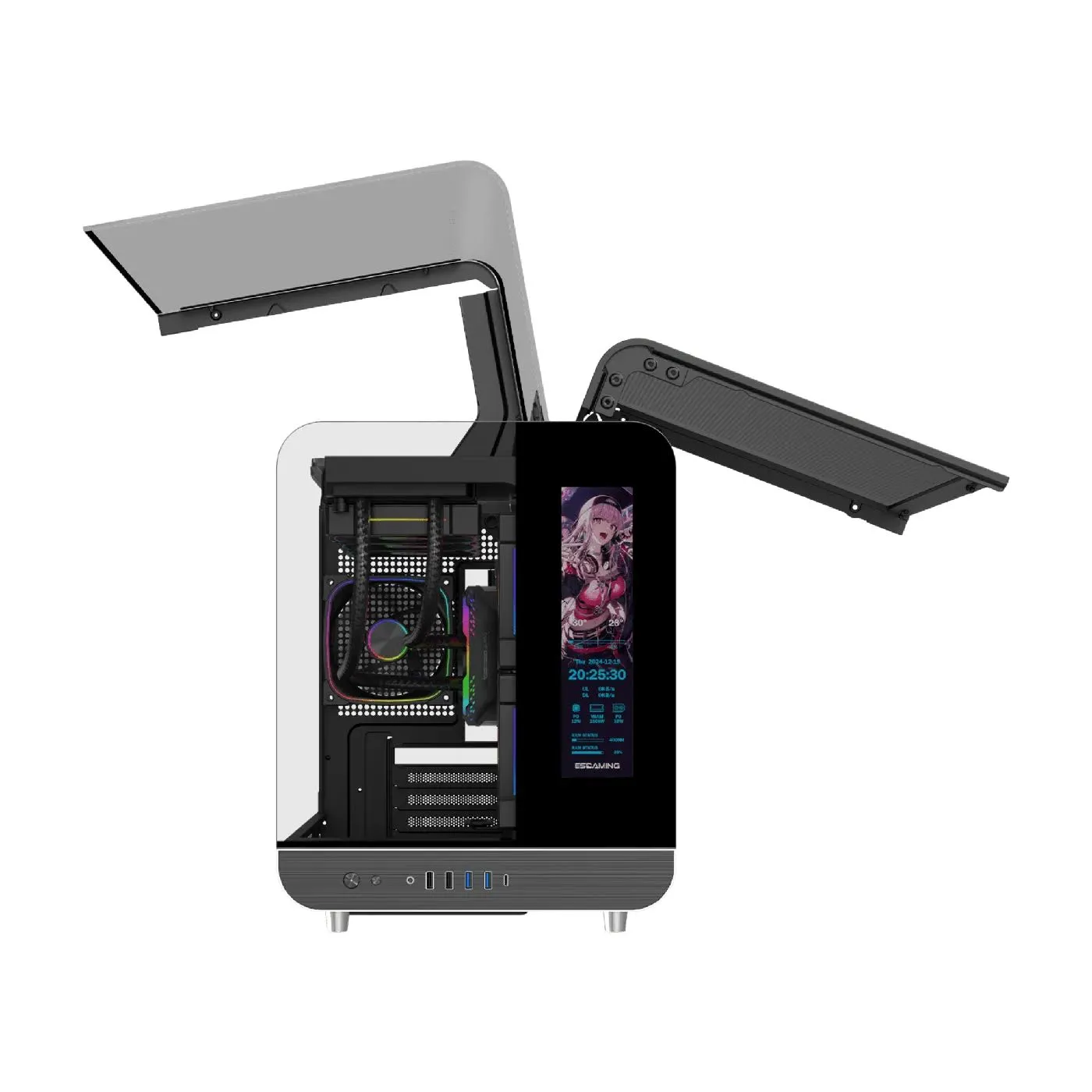 Case Esgaming Aircraft 007 Micro-ATX 3 Ventiladores ARGB — foto 2