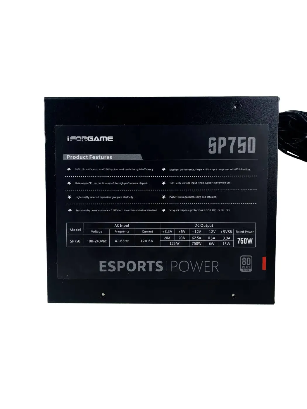 Fuente de Poder Iforgame SP750 750W 80 Plus Silver — foto 2