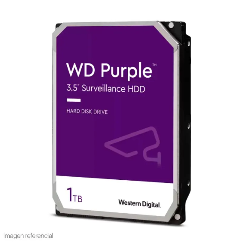 Disco Duro Western Digital WD Purple 1TB 3.5" SATA 5400 RPM para Videovigilancia