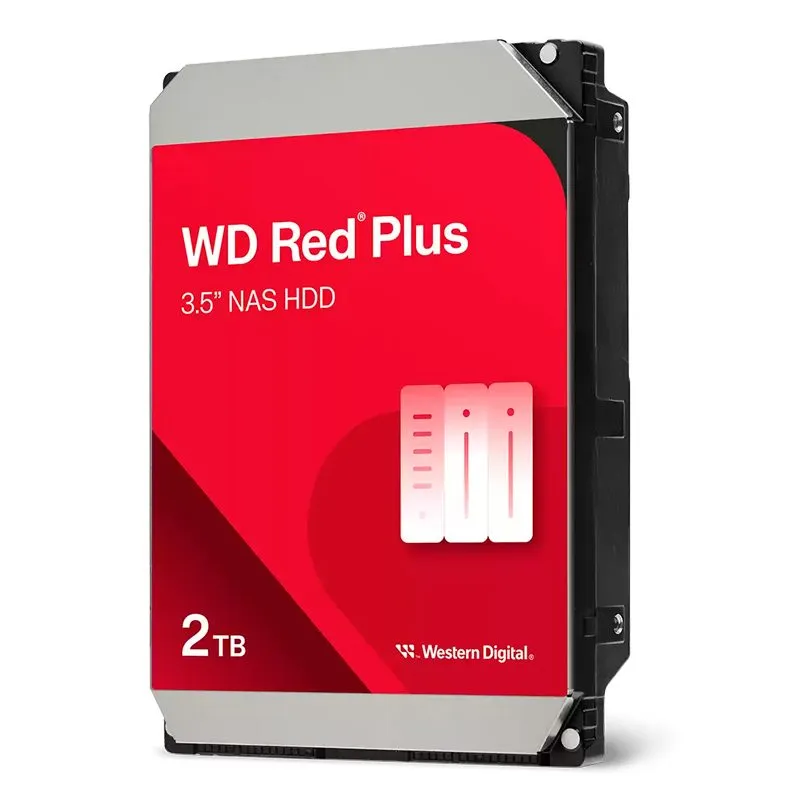 Disco Duro Western Digital WD Red Plus 2TB 3.5" SATA 5400 RPM para NAS