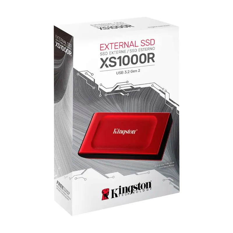 SSD Externo Kingston XS1000 1TB USB 3.2 Gen 2 Tipo-C Rojo — foto 3