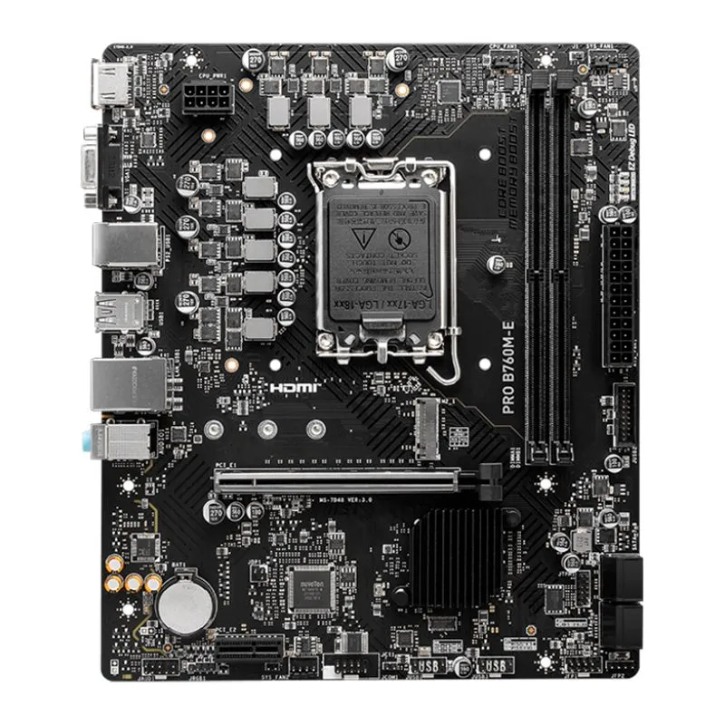 Placa Madre MSI PRO B760M-E LGA1700 B760 Micro-ATX DDR5