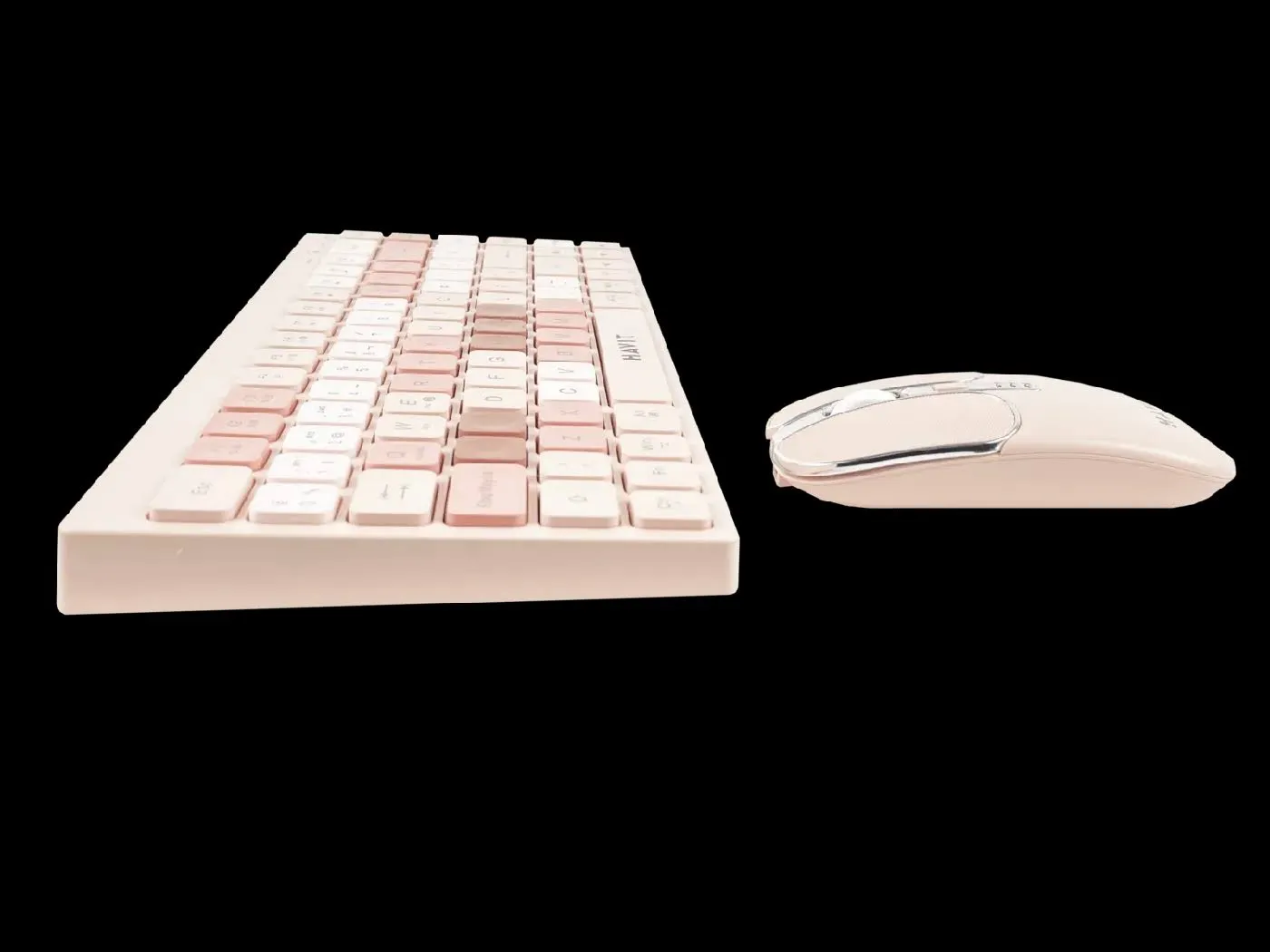 Combo Teclado y Mouse Havit KB831WB-SP Inalámbrico Bluetooth Rosado — foto 3