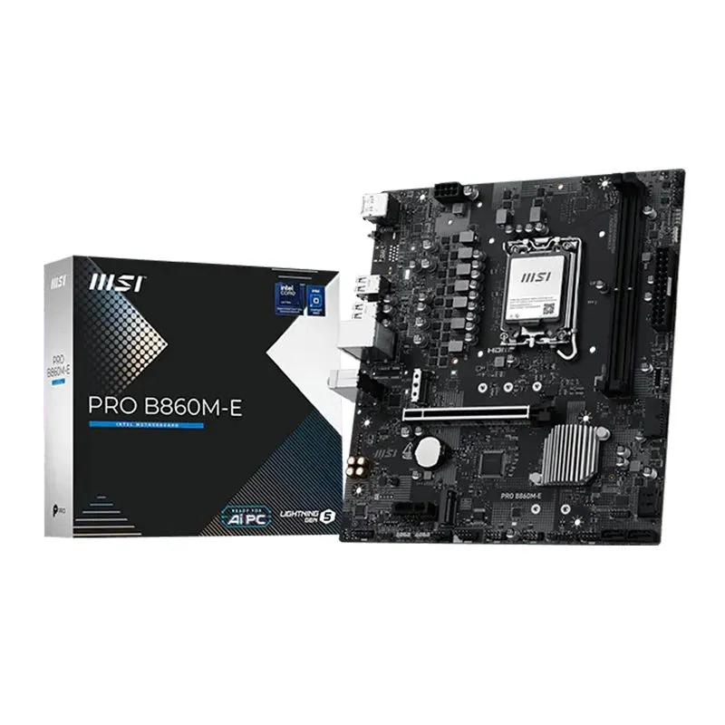 Placa Madre MSI PRO B860M-E LGA1851 B860 Micro-ATX DDR5