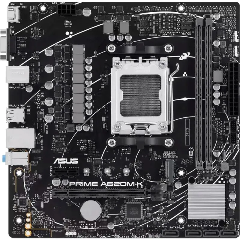 Placa Madre ASUS Prime A620M-K AM5 A620 Micro-ATX DDR5
