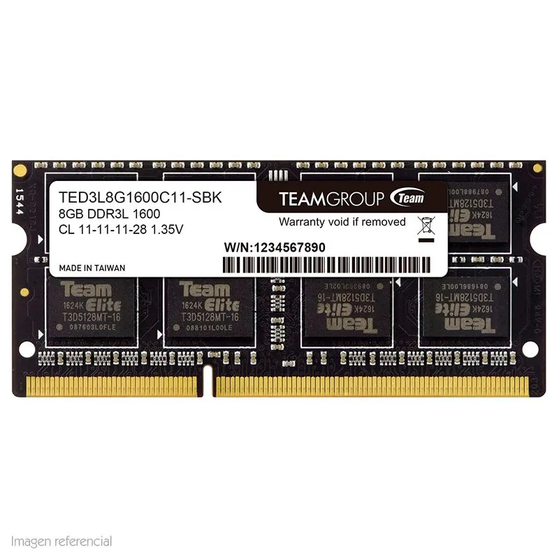 Memoria RAM TeamGroup Elite 8GB DDR3L 1600 MT/s CL11 SO-DIMM