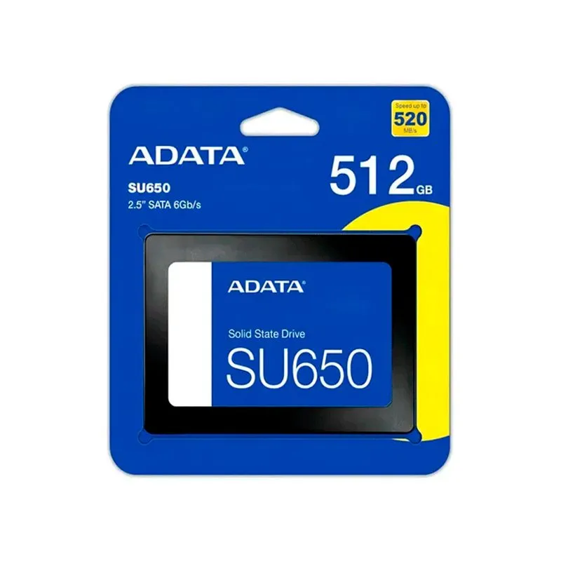 SSD ADATA Ultimate SU650 512GB SATA 2.5" hasta 520 MB/s