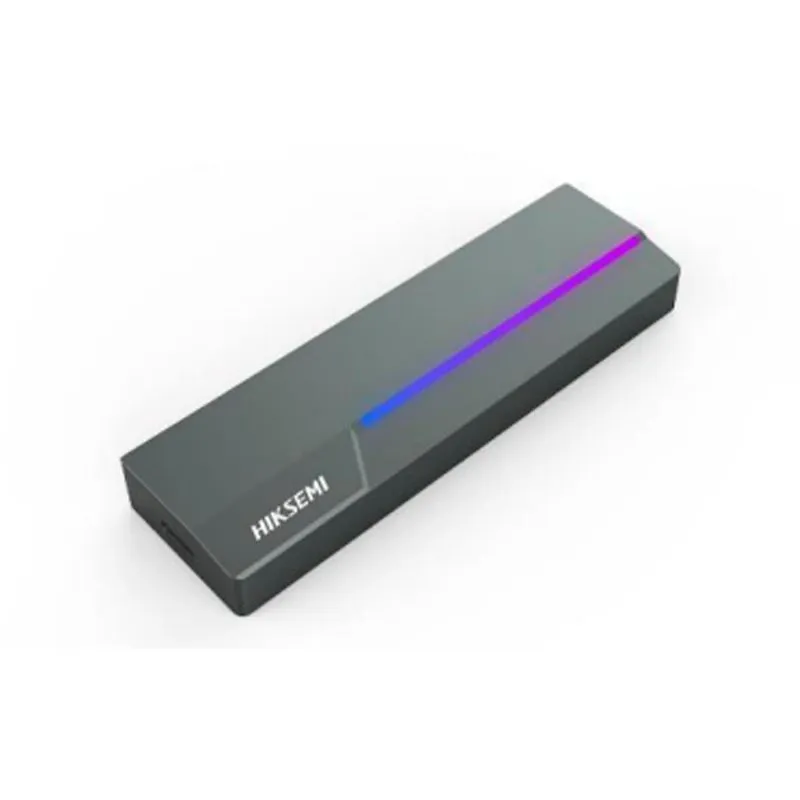 Enclosure Hiksemi MDR1 para SSD M.2 NVMe y SATA USB 3.2 Gen 2 Tipo-C RGB Gris