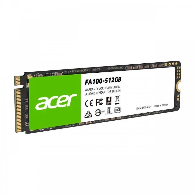 SSD Acer FA100 512GB M.2 2280 NVMe PCIe Gen3 hasta 3200 MB/s
