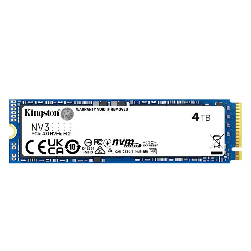 SSD Kingston NV3 4TB M.2 2280 NVMe PCIe Gen4 hasta 6000 MB/s