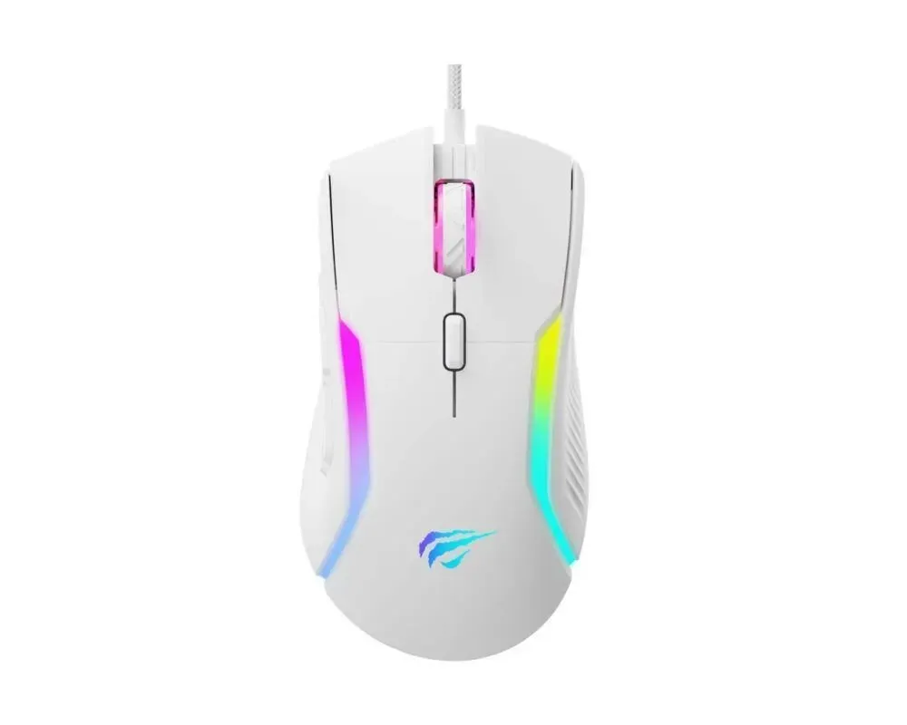 Mouse Gamer Havit MS1033 RGB 8000 DPI Blanco