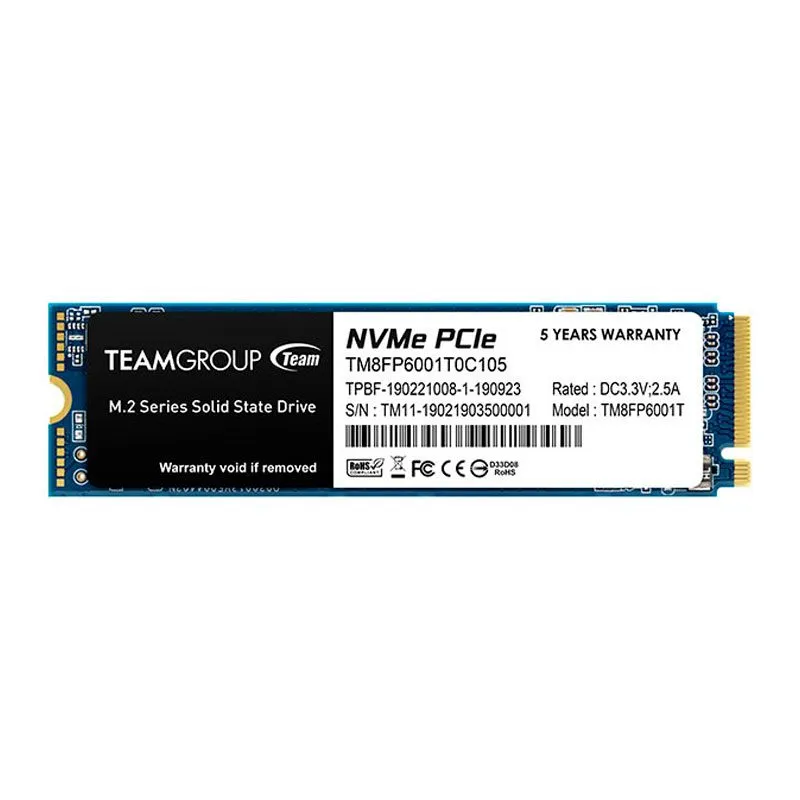 SSD TeamGroup MP33 1TB M.2 2280 NVMe PCIe Gen3 hasta 1800 MB/s