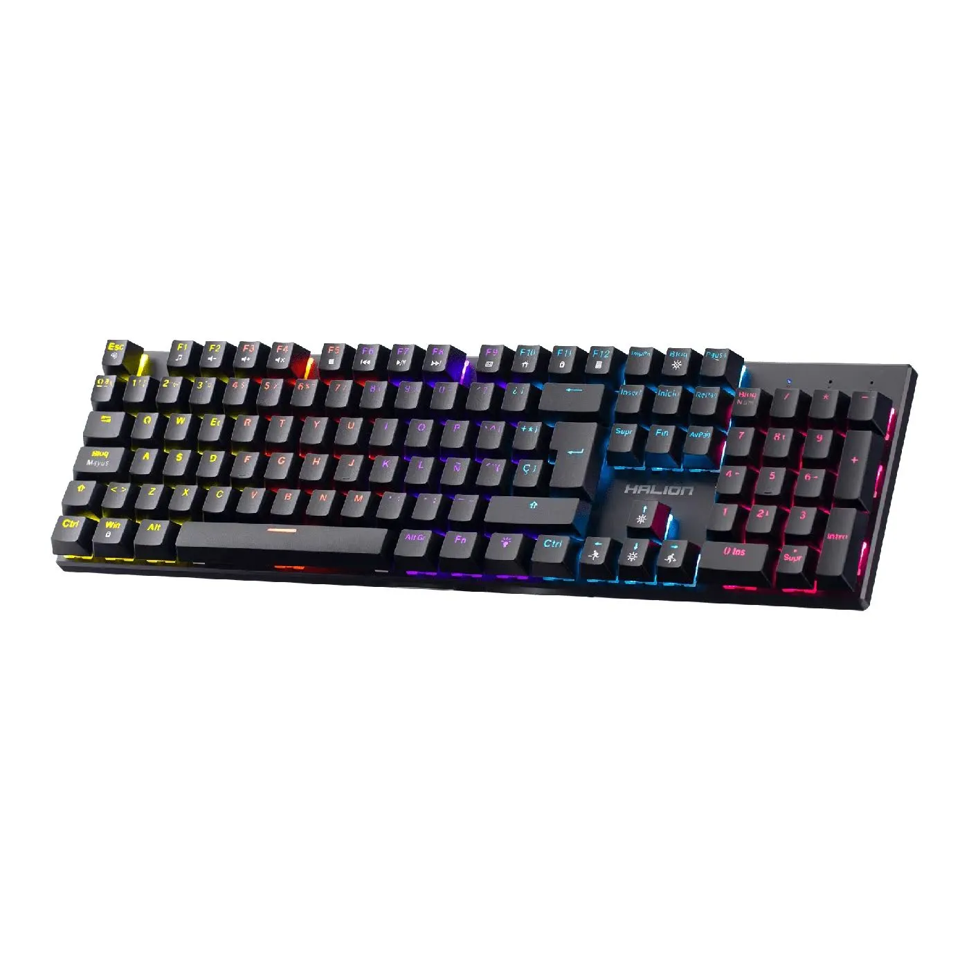 Teclado Halion Comanche 105 KM203 Mecánico Switch Red Rainbow — foto 2