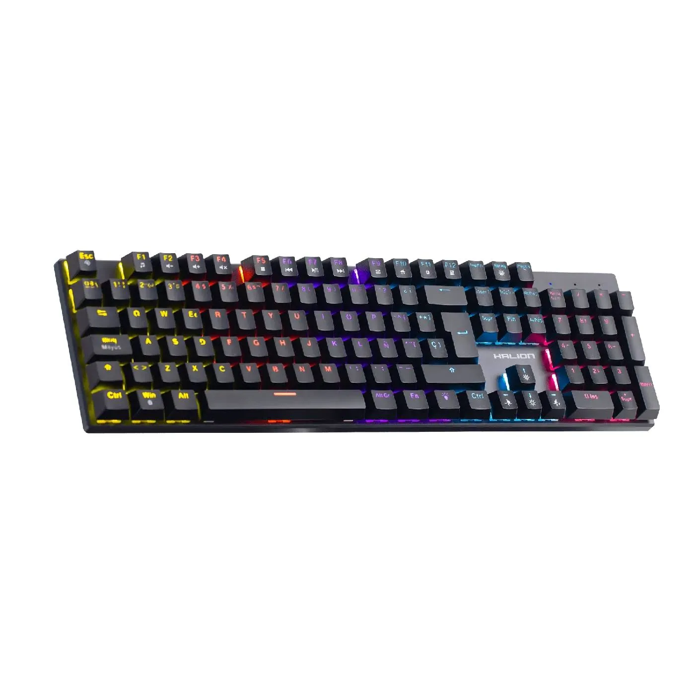 Teclado Halion Comanche 105 KM203 Mecánico Switch Red Rainbow — foto 3