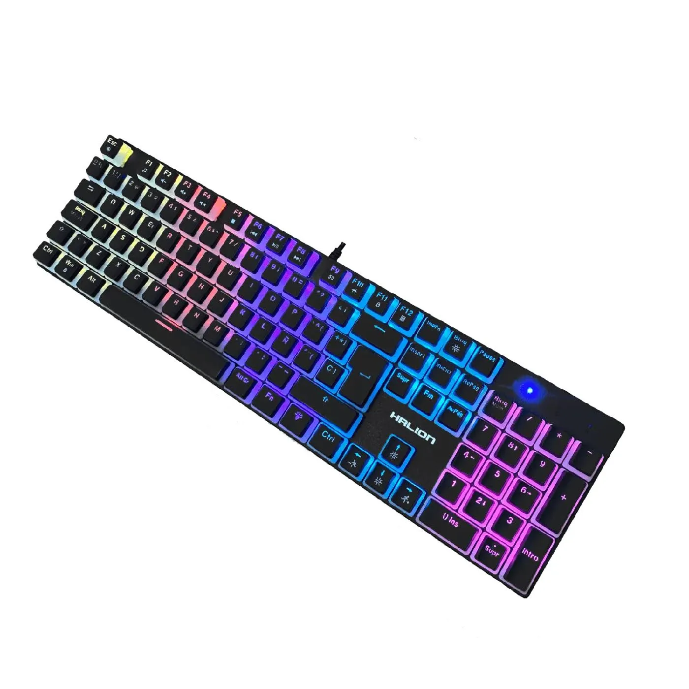 Teclado Halion Asgard HA-KG941 Mecánico Switch Blue Rainbow — foto 2
